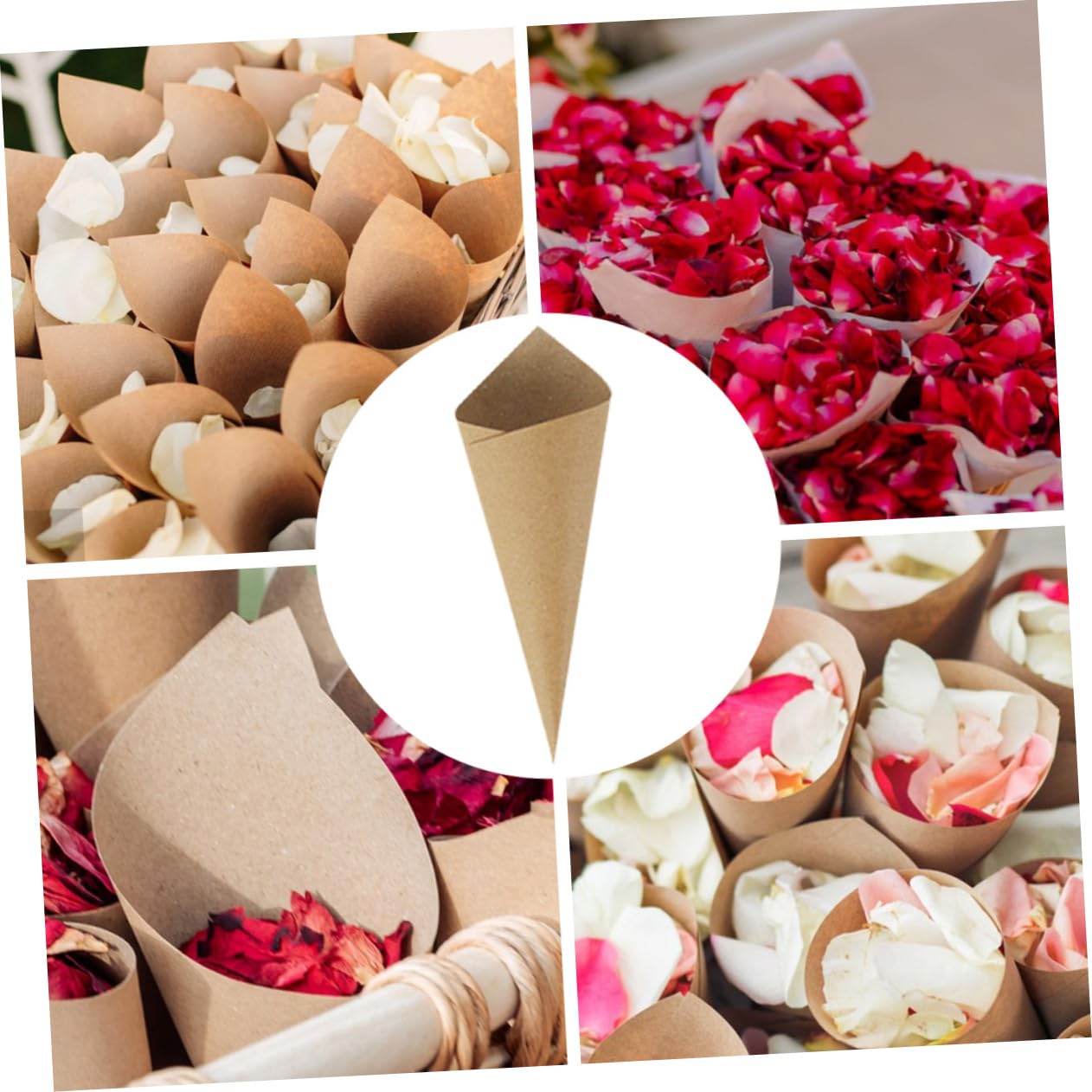 VALICLUD Stück Konfetti aus Blütenblattkegel Papier 120 für Hochzeit