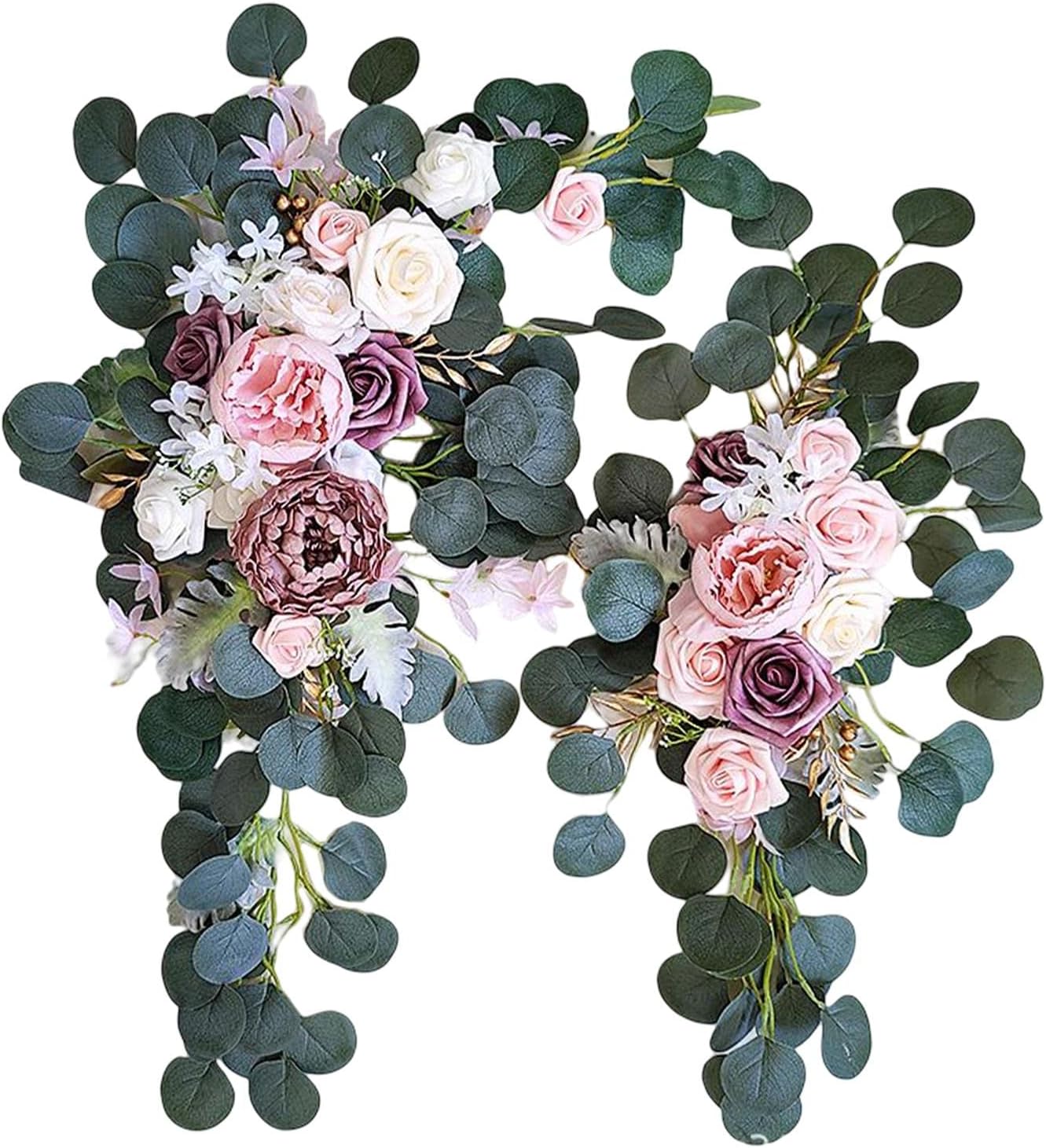 素朴な造花スワッグ 手作り ハンギング パーティー用 アーバーオーナメント ライトピンク, スタイル6