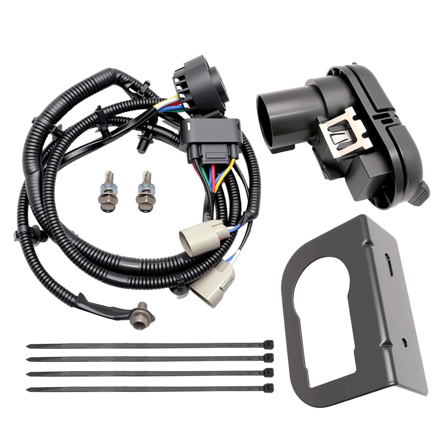 Trailer Rear Bumper Tow Wiring Harness Hitch Wire Assembly Without Parking Assist Fit for Ford F-150 2015-2020 Replace for HL3Z-13A576-D HL3Z-13A576-B FU5Z-14489-A