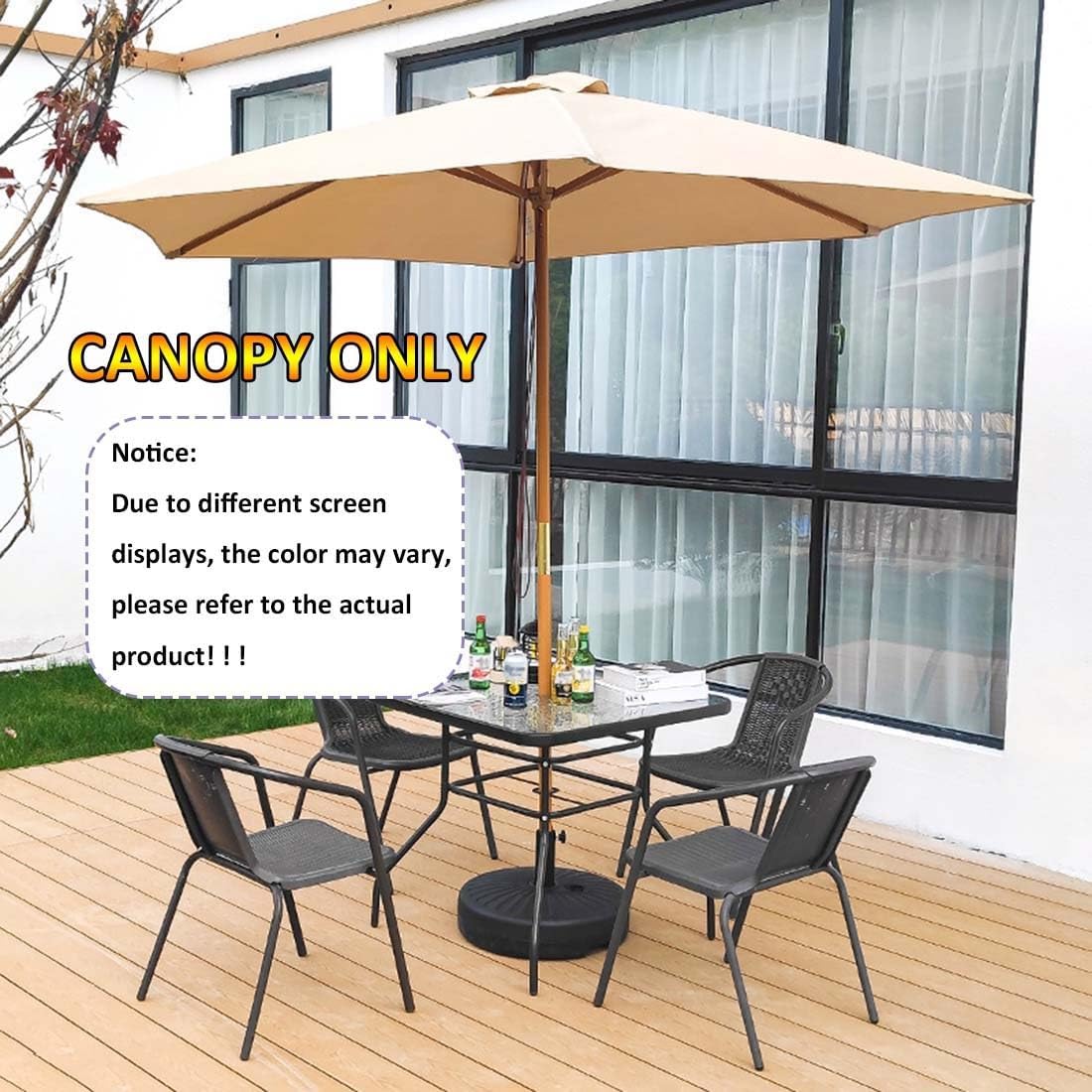 8.8FT/2.7m Cantilever Umbrella Replacement Canopy Patio Umbrella Replacement Top Cover 9.8FT/3.0m-6 Ribs/8 Ribs Outdoor Sunumbrella Replacement Canopy Covers(Color:Dark Green,Size:2.7m/8.8FT-8Ribs)