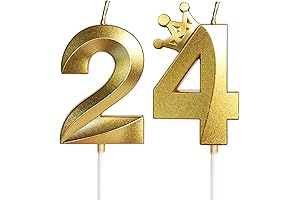 Golden 24th Birthday Candles: A Crown Jewel for Your Special Day