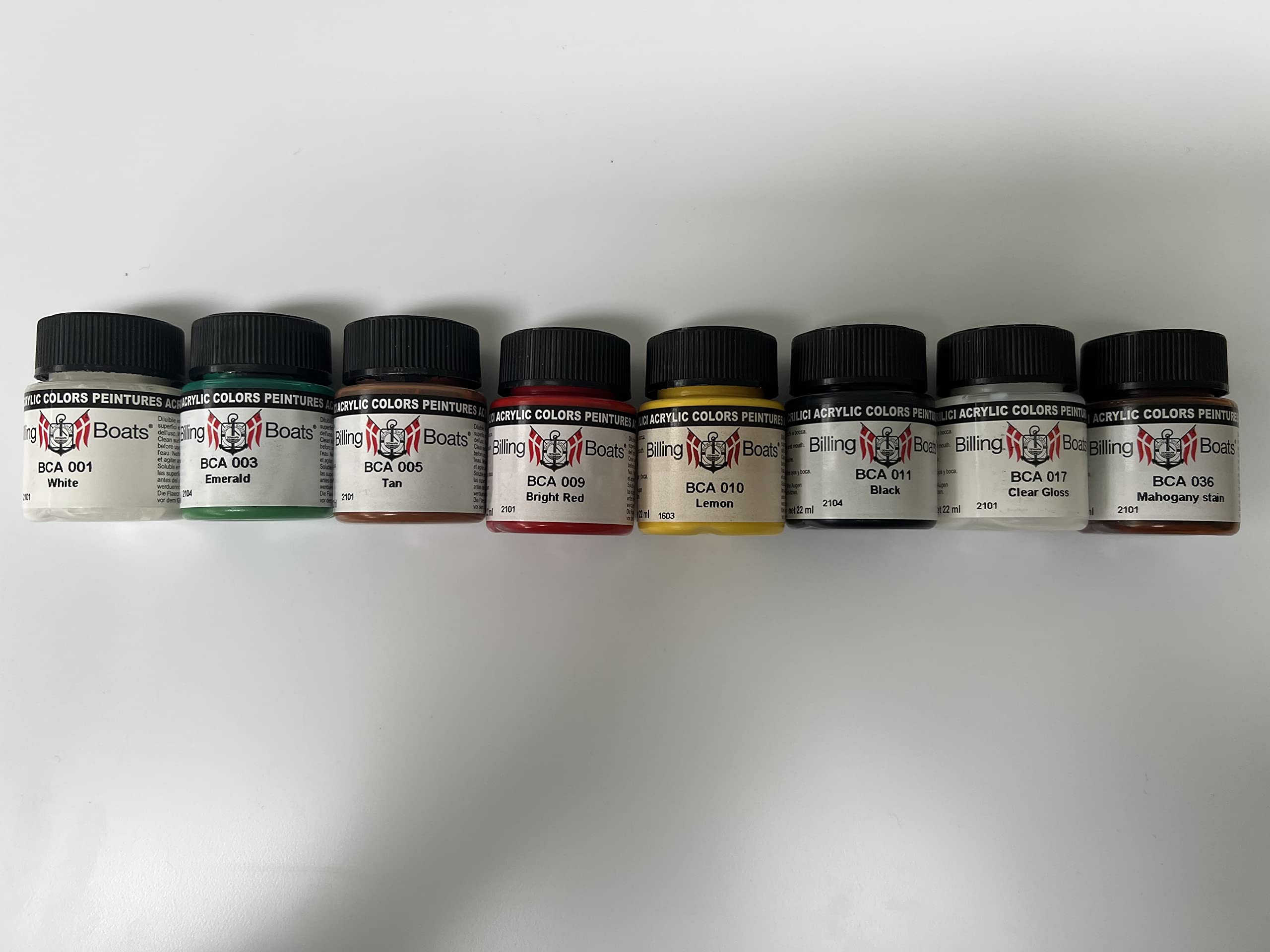 Generico Pack of Acrylic Colours for Painting Ship Billingboats BB820 Mayflower