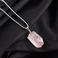 Vista 10 de Natural Raw Herkimer Diamond Quartz Pendant Necklace, Rough Gemstones, Chakra Healing Crystals, Silver Plated, April Birthstone, Handmade, Women