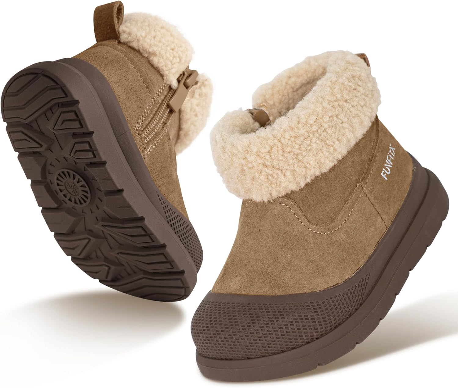 Toddler Snow Boots - Kids Winter Shoes - Mini Brown