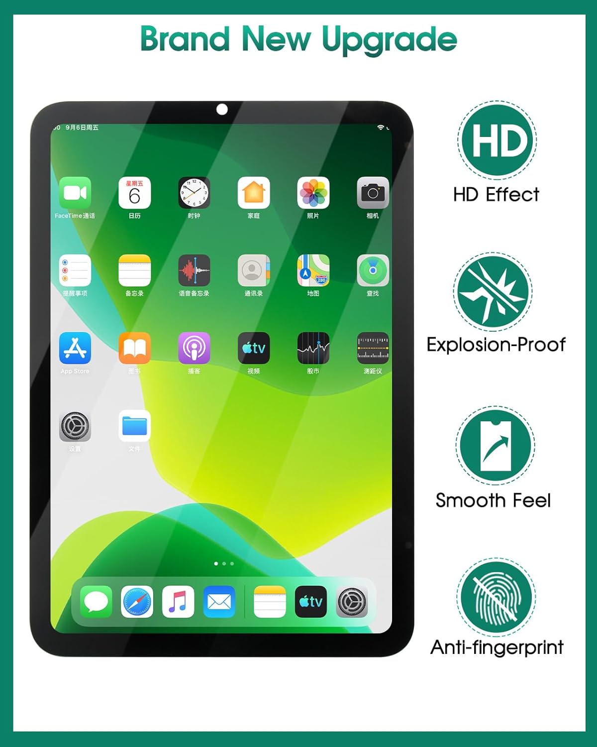 for iPad mini 6 Screen Replacement for iPad mini 6 2021 A2567 A2568 Replacement LCD Screen Display for iPad mini 6th Generation Digitizer Touch Screen Repair Kits