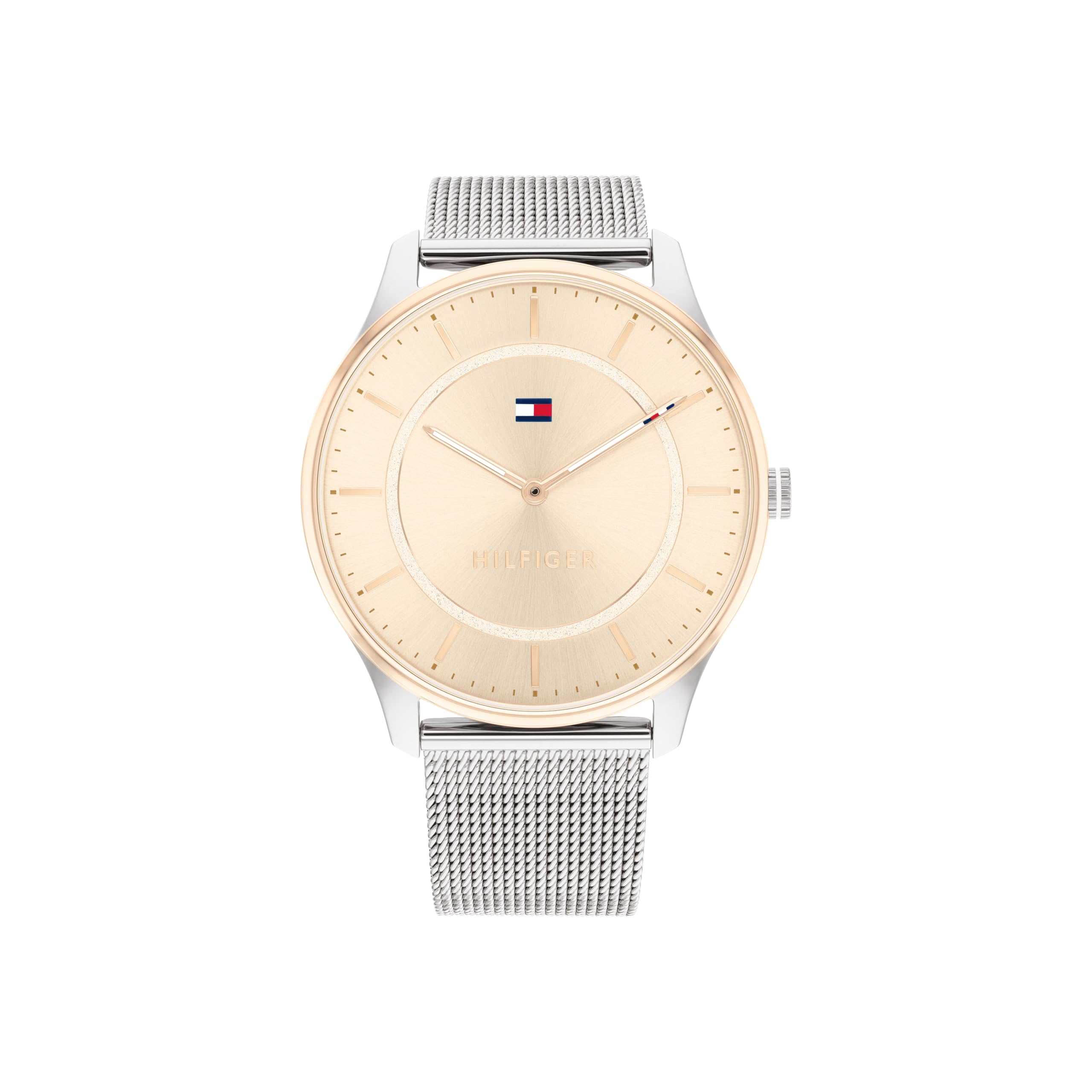 Tommy Hilfiger Reloj Analógico de Cuarzo para mujer con correa de malla de acero inoxidable plateada - 1782530