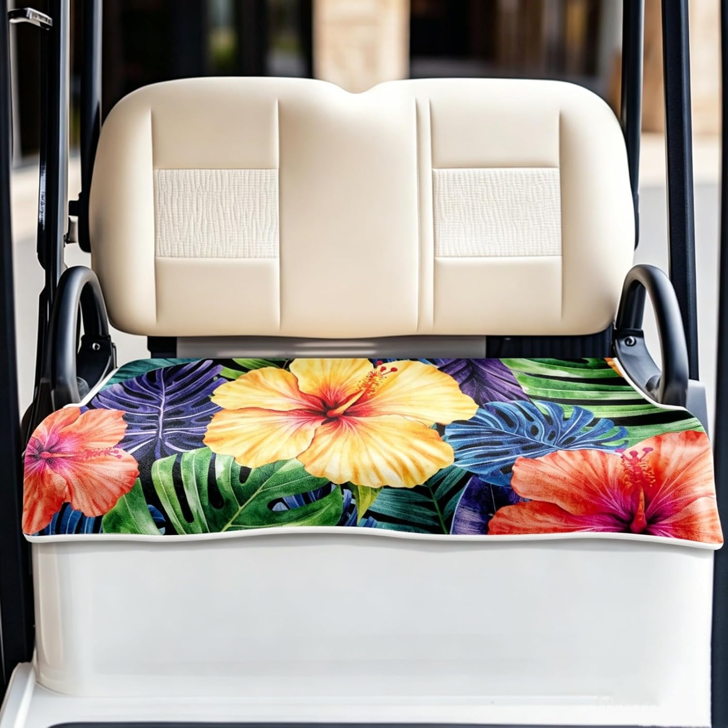 ORIGACH Tropical Flowers Golf Cart Seat Covers, 51x31inch