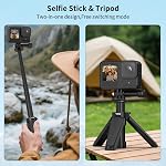 VRIG TP29 Extenable Mini Camera Tripod,Portable Small Handle Grip Desktop Webcam Selfie Stick Tripod for DJI Osmo Action 5/4/3/AKASO Brave EK7000,Pole Tripod for Action Camera Hero 13 12 11 10 Max