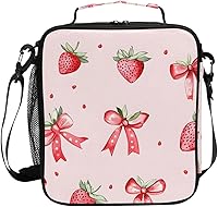 Vista 17 de ALAZA Desert Horses - Lonchera con aislamiento térmico para niñas y niños, kit de bolsa de almuerzo reutilizable, correa de hombro congelable