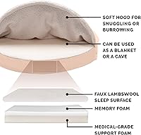 Vista 4 de Furhaven Cama redonda de espuma viscoelástica de 35" para perros grandesmedianos con funda extraíble y lavable, para perros de hasta 50 libras