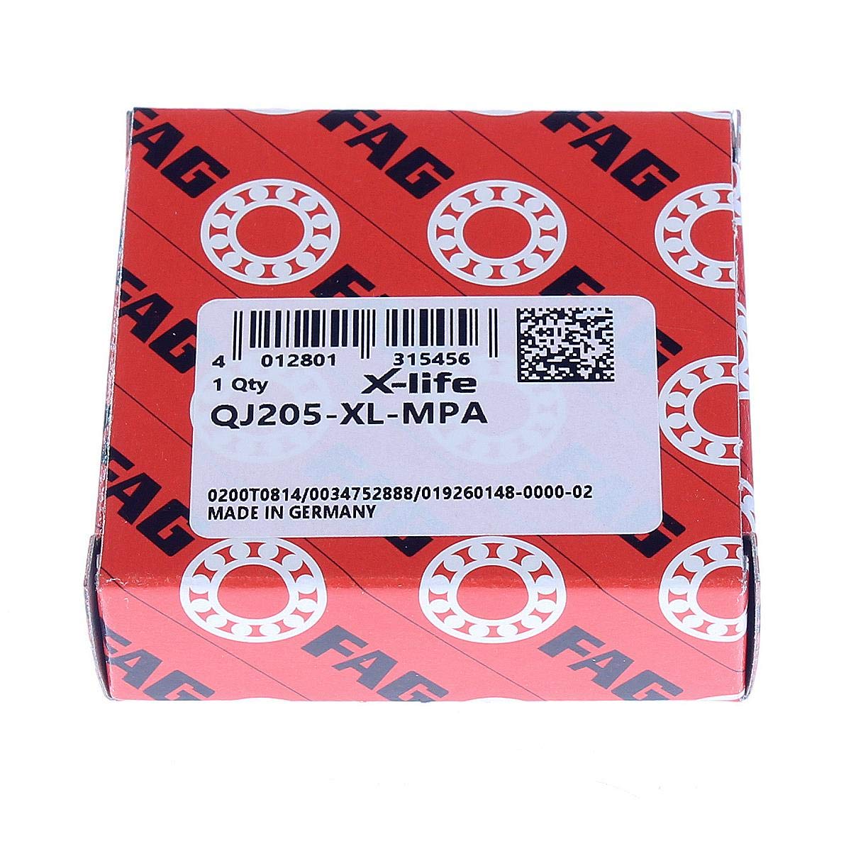 QJ205-XL-MPA FAG Four Point Contact Ball Bearing 25x52x15mm