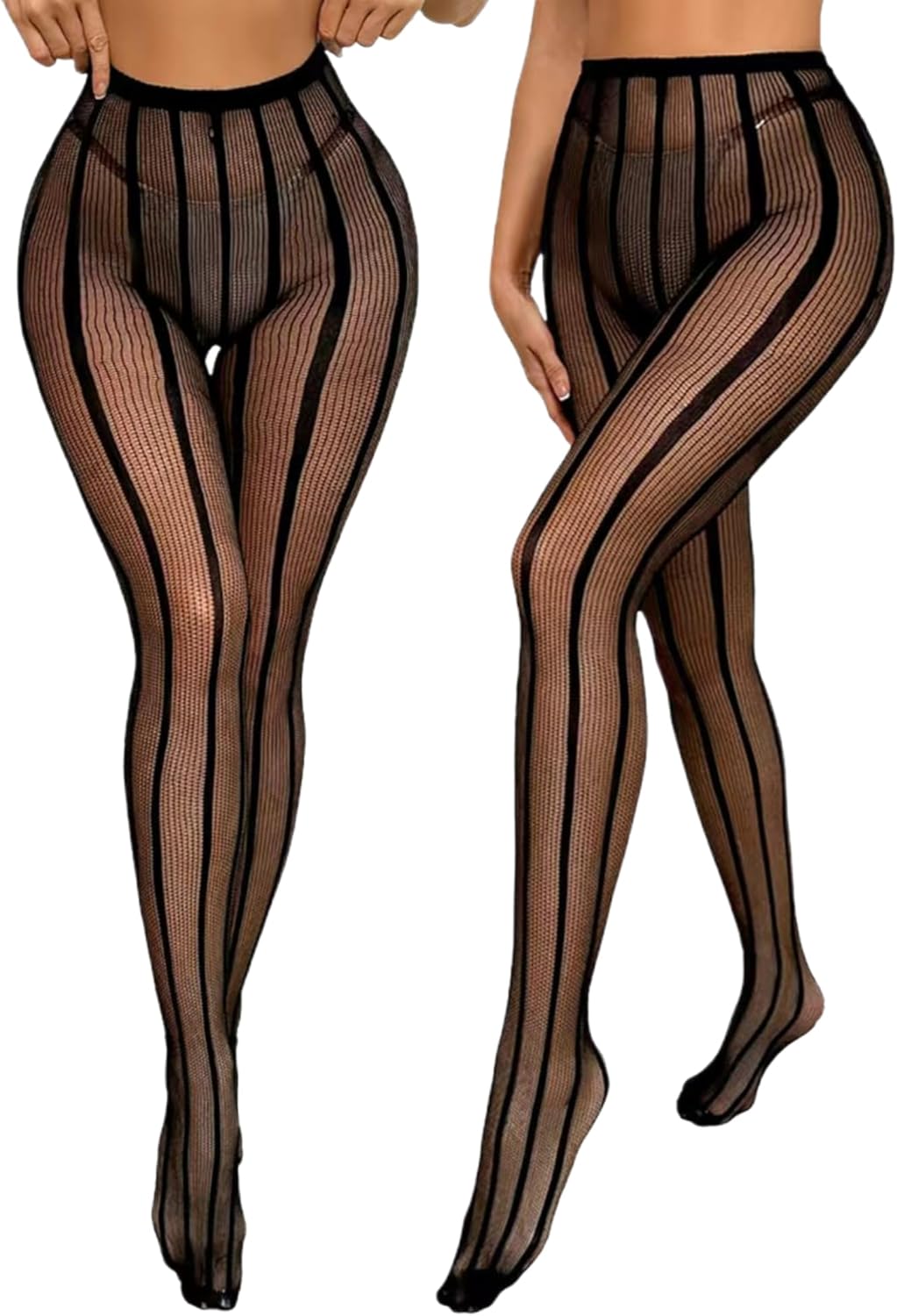 Fishnet Stockings Sexy Black Fish Net Stockings One Size Fit All Halloween Fishnet Tights Patterned - Image 5