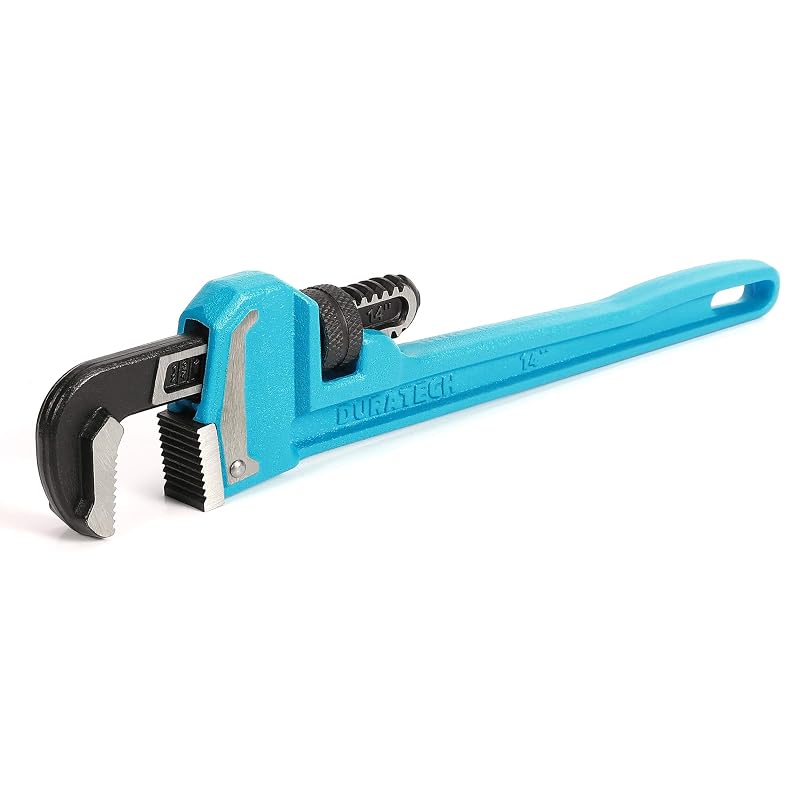 Chave para Tubos DURATECH de 35,6 cm, Ajustável, Corpo em Ferro Fundido e Mordente em Aço CR-MO