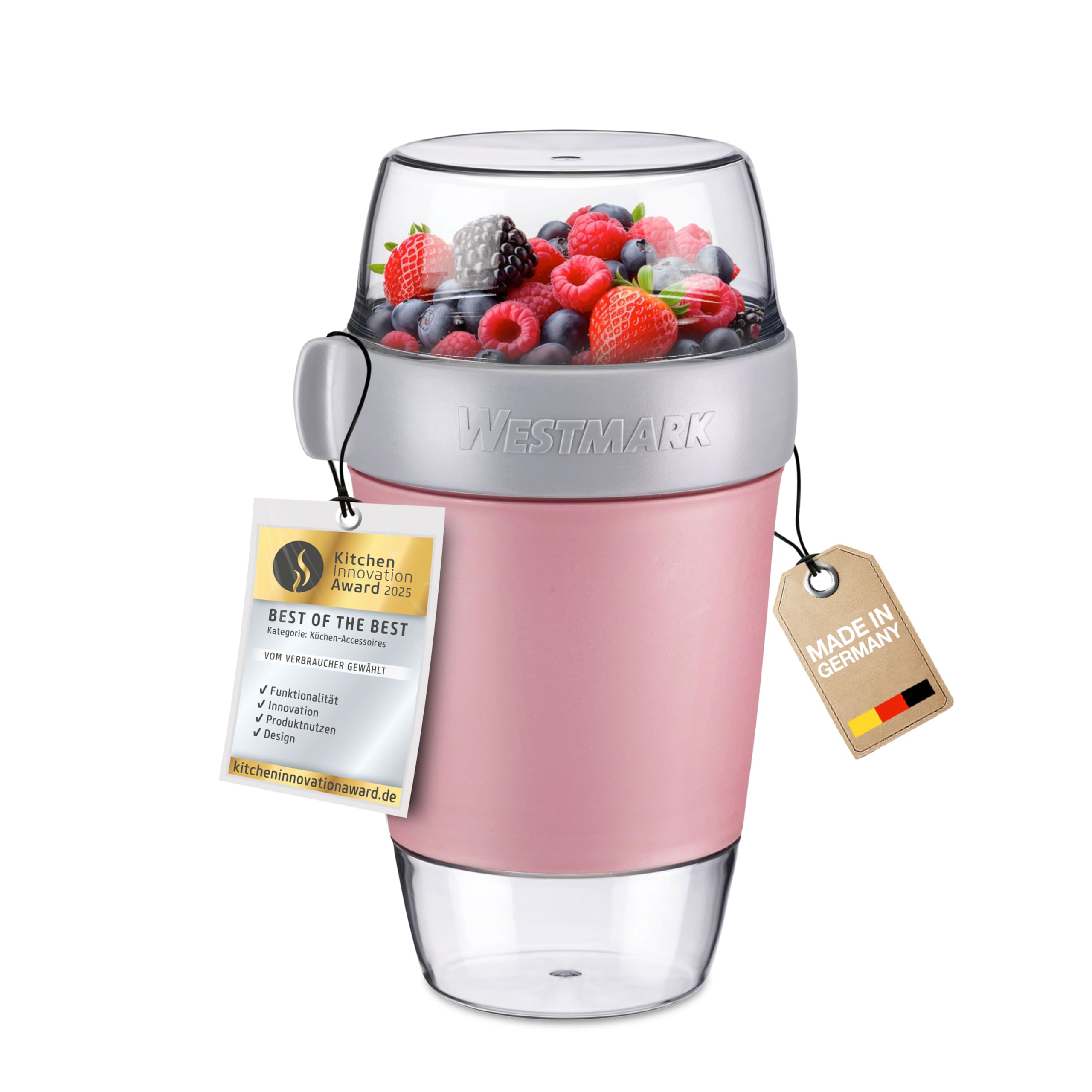 Westmark Lunchpot – handy cup to go, ideal for food such as cornflakes, porridge, soup and salad, microwave and freezer safe – 1150 ml, BPA free