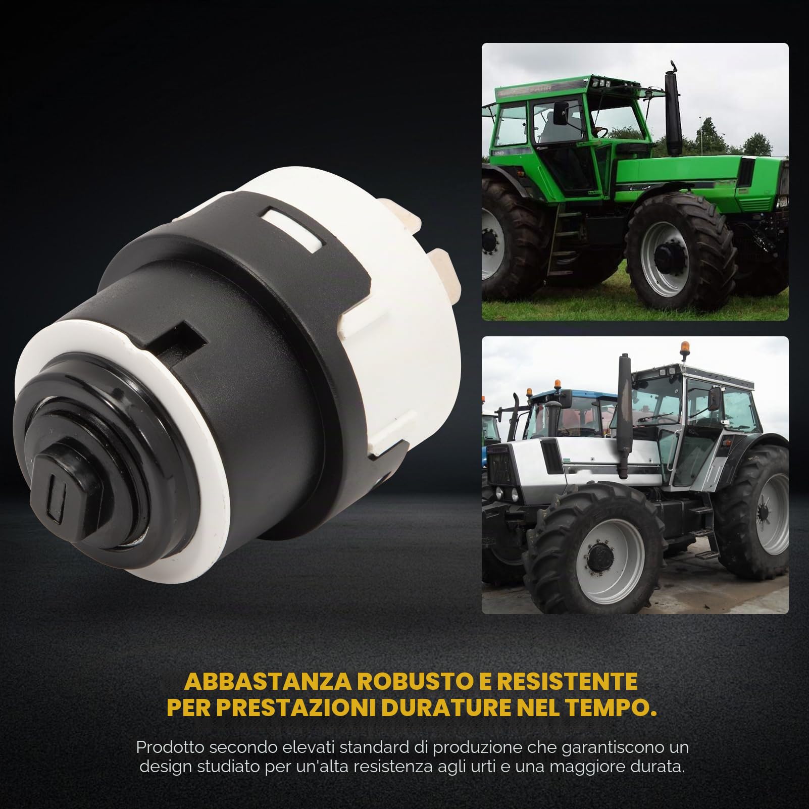 Universale Blocco di Accensione 12/24V per Deutz DX 07, Same Shell, Zettelmeyer, Schaeff con 2 Chiavi Tipo 603/14603 Interruttore di Accensione