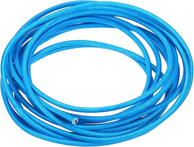 PATIKIL 16.4 Feet 14AWG Electronic Wire, Insulated High Temperature Resistant Electrical Flexible Silicone Cable for Lamp Boiler Heater, Blue