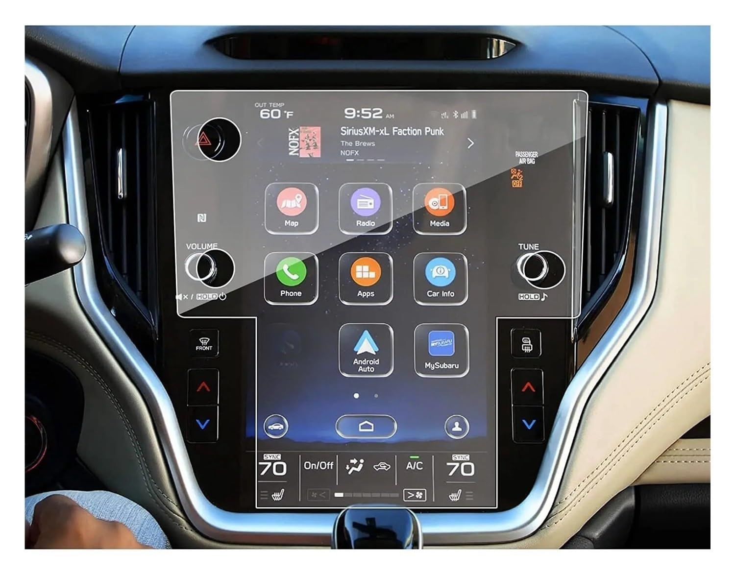 Écran Navigation Protégé en Verre Trempé pour Trajets en Outback Legacy 2022
