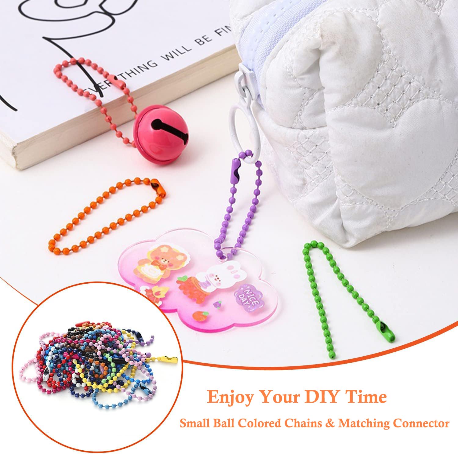 Amazon.com: 200 Pcs Ball Beads Chain, Bulk Dog Tag Metal Chain