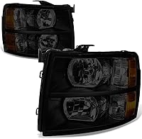 Vista 9 de DNA Motoring HL-OH-CSIL07-BK-CL1 Par de faros delanteros con carcasa negra compatibles con Silverado 1500 de 07-13 / Modelos Silverado 2500 3500 &