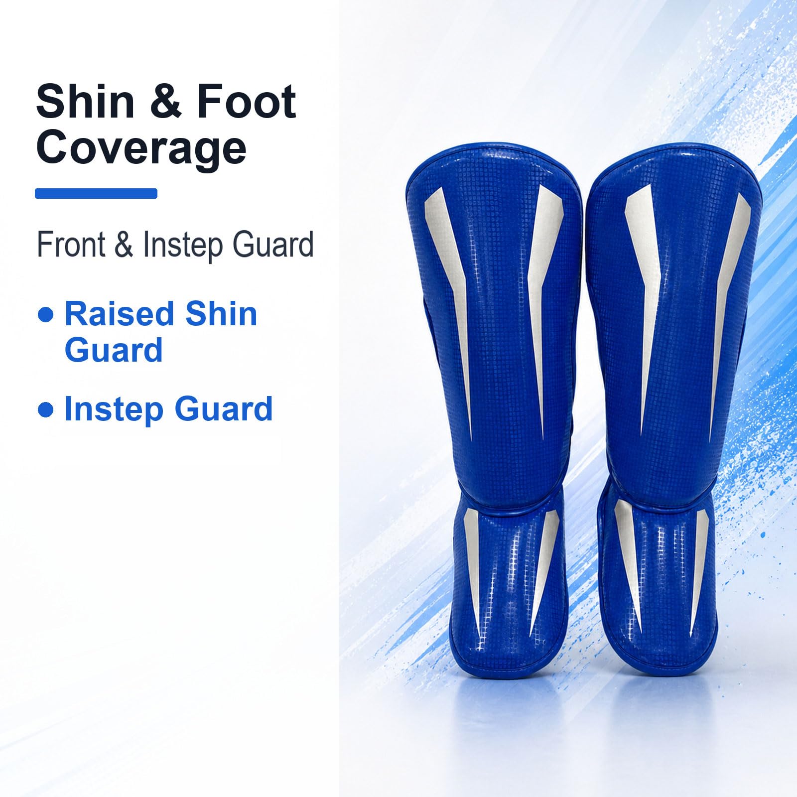 Piedi Protezione Shin Guard,Parastinchi Piedi Protezione Shin Guard,Parastinchi per Arti Marziali,Regolabili,Comodo,Traspirante,per Boxe,Muay Thai e Sport da Combattimento