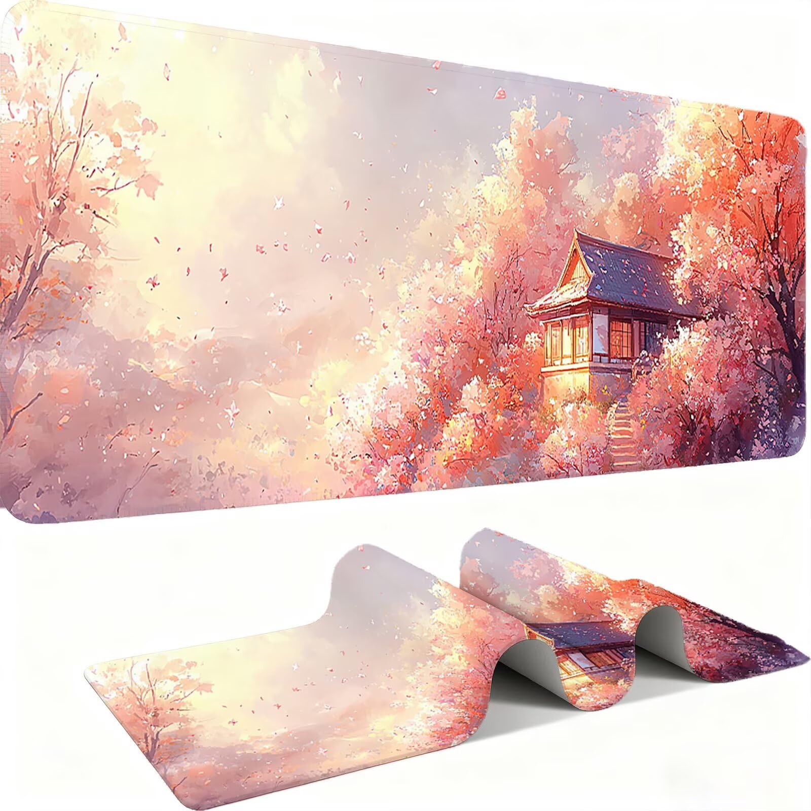 Podkładka pod mysz 1200 x 600 mm Podkładka pod mysz dla graczy, bardzo cienka podkładka na biurko, antypoślizgowa gumowa podstawa, zmywalna, ulepszona szybkość i precyzja do komputera, komputera