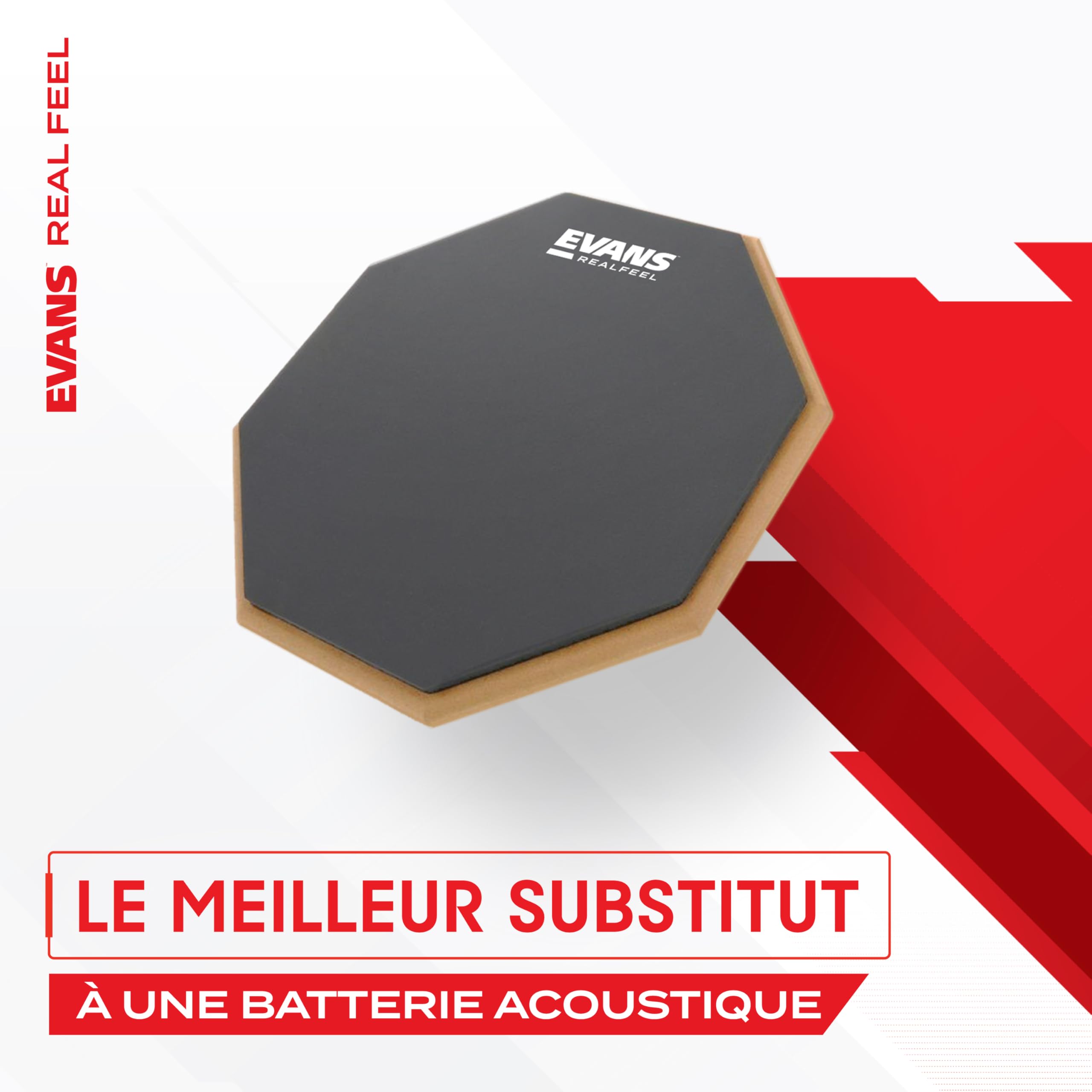 Evans Pad d'entrainement Real Feel RF-12G, 12", un côté - Accessoire pour batterie