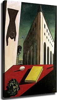 Giorgio De Chirico Art Painting- Turin Spring Canvas Poster Print -HD Wall Art Aesthetics for Living Room Bedroom Office Kitchen Gym bar Home Decoration (12x18inch-Unframed)