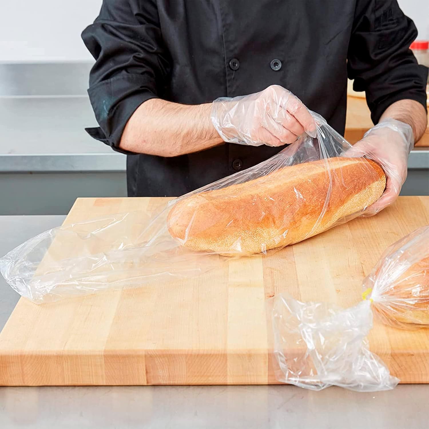 Clear Gusseted Poly Bags, 8 x 3 x 15 Inch. 1000 Pack Plastic Bread Bags for Homemade Bread. Waterproof 0.65 Mil Polyethylene Flat Bottom Bag. Tear-Resistant Clear Baggies with Open Top