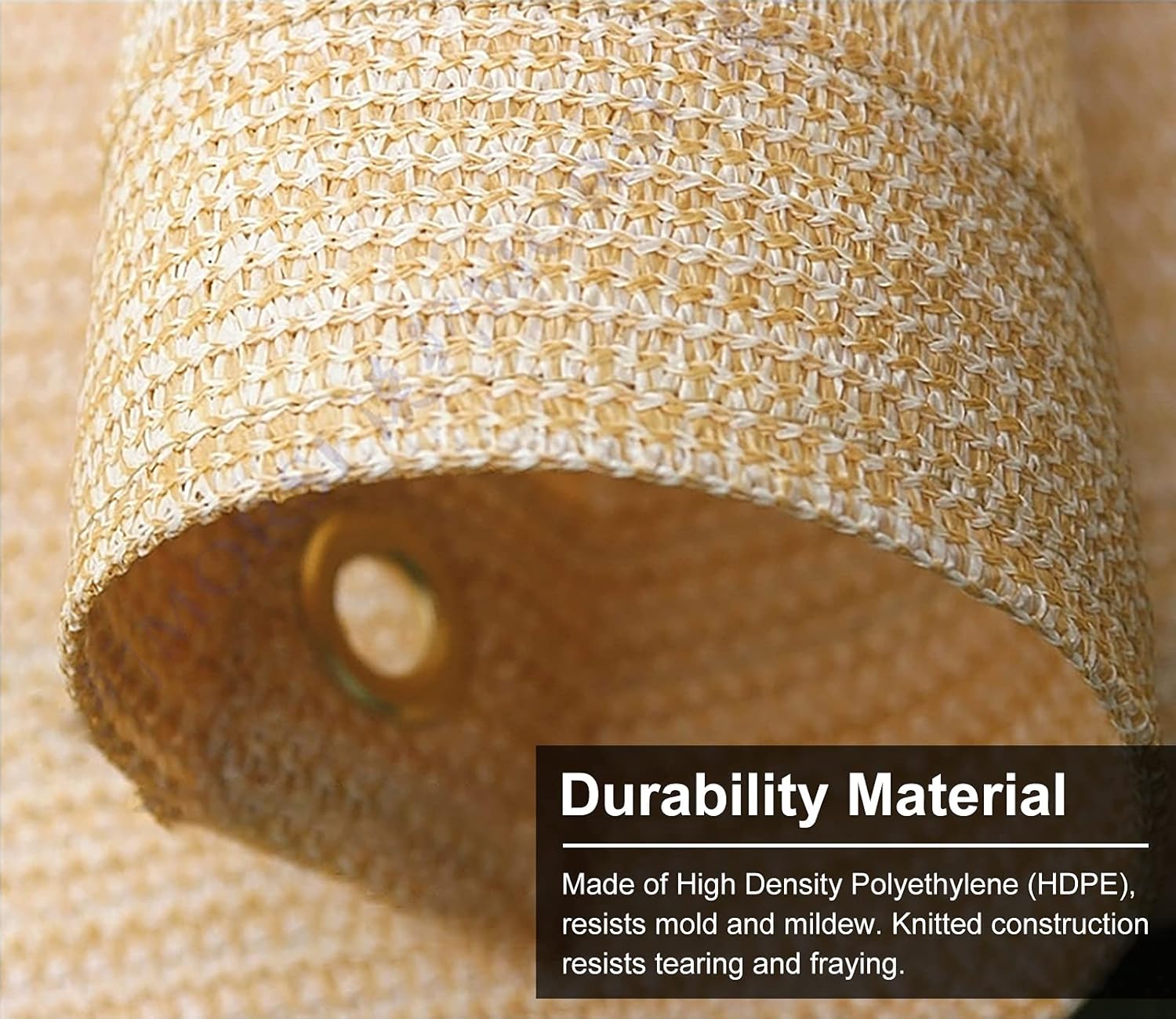 70% Shade Cloth for Greenhouses, Patios & Awnings - Durable Beige Mesh Tarp 4m x 5m (13ft x 16ft) - UV Protection for Gardens & Pet Kennels