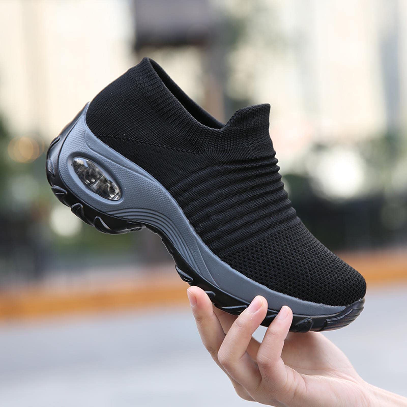 Primavera Donne Scarpe Traspiranti Donna Slip Piatto sulla Piattaforma Tenis per Le Donne Mesh Sock Sneakers Scarpe