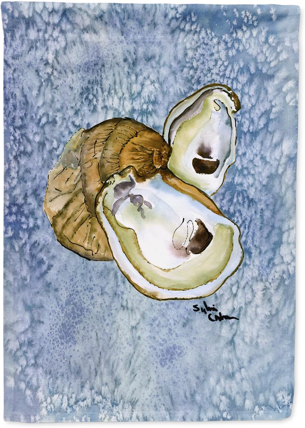 Caroline's Treasures 8152CHF Oyster House Flag Large Porch Sleeve Pole Decorative Outside Yard Banner Artwork Wall Hanging, Polyester, House Size, Multicolor