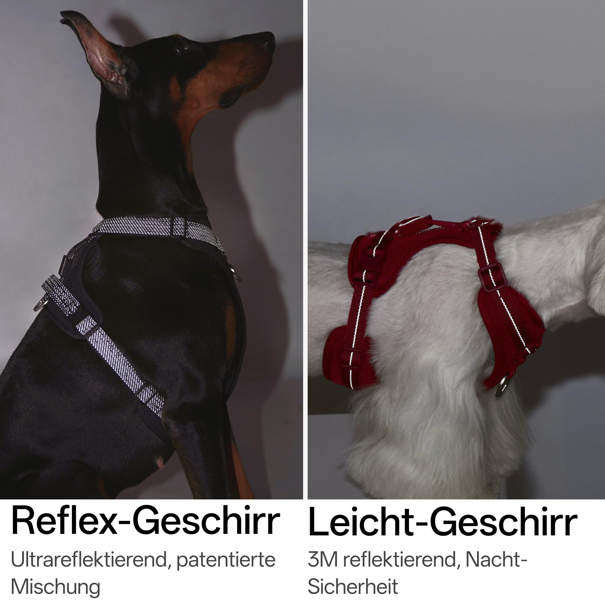 Allwetter Anti Zug Hundegeschirr reflektierendes Geschirr mit QR-Code Label, Gepolstert verstellbares Hundegeschirr für Kleine mittelgroße Große Hunde (Superreflektierend-Erdton, L)