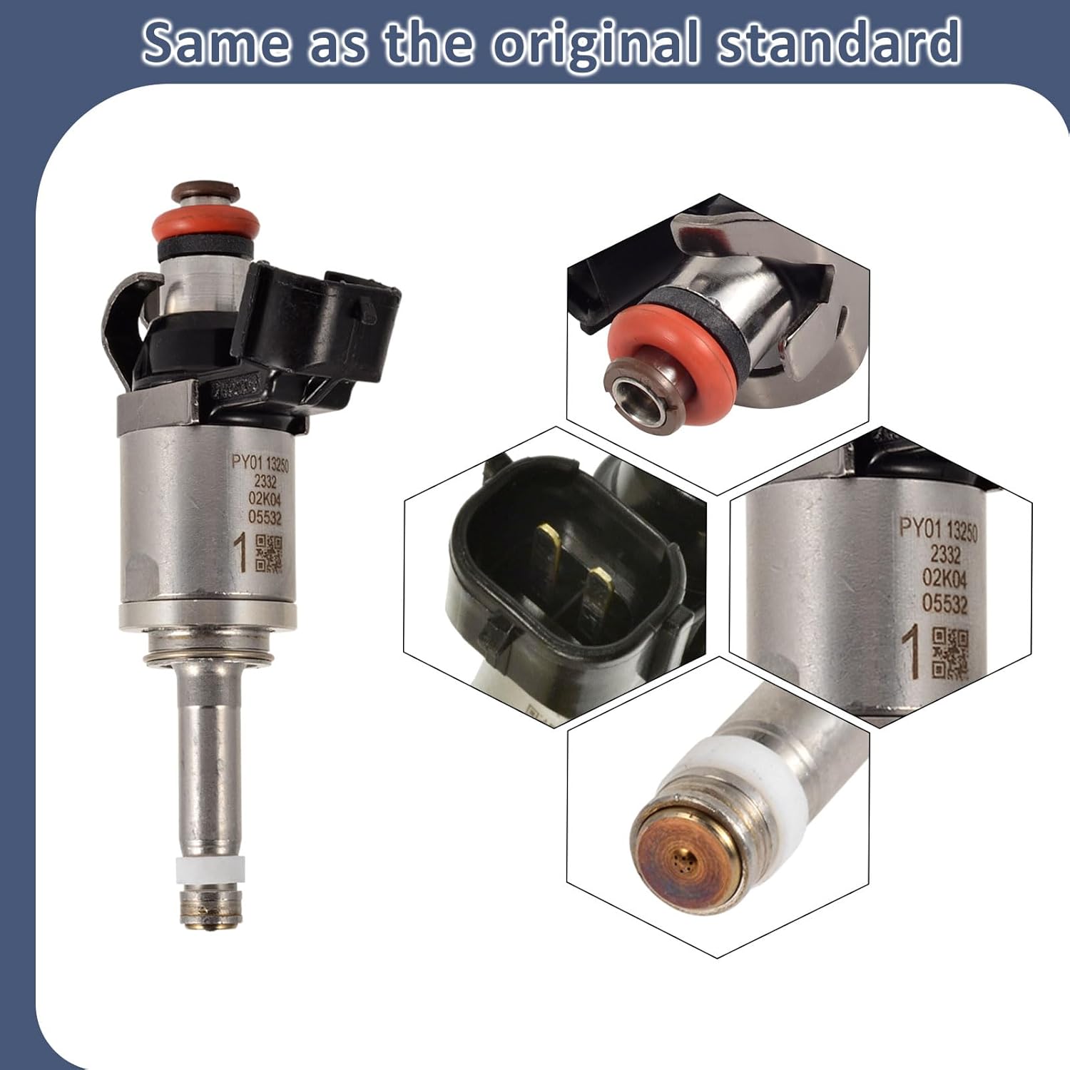 PY0113250 2014-2018 PYY1-Engine 2.5L Fuel Injectors,Compatible with/Mazda 3 & 6 & CX-5 & CX-9 |6 Holes| |Set of 4| |Engine-PYY1 2.5 |