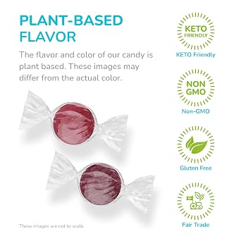 Stevita Hard Candy - 3 oz Pouch Cheery Cherry + 3 oz Pouch Glorious Grape - Sugar & Aspartame Free - Naturally Flavored & Sweetened - Non-GMO, Gluten Free, Keto Friendly