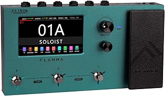 FLAMMAFX150 Multi Effect Processor Battery Powered Electric Guitar Pedal Amplifier Modeling Cabinet Simulation Global EQ Touch Screen 160 Built-in Effects 180 Editable User Effects Slot Looper