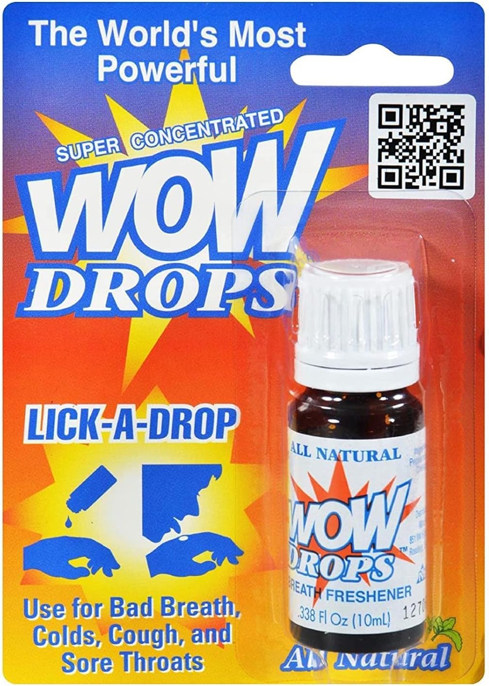 WOW! Lick A Drops Breath Freshener, Peppermint, 0.34 Oz (Pack Of 1