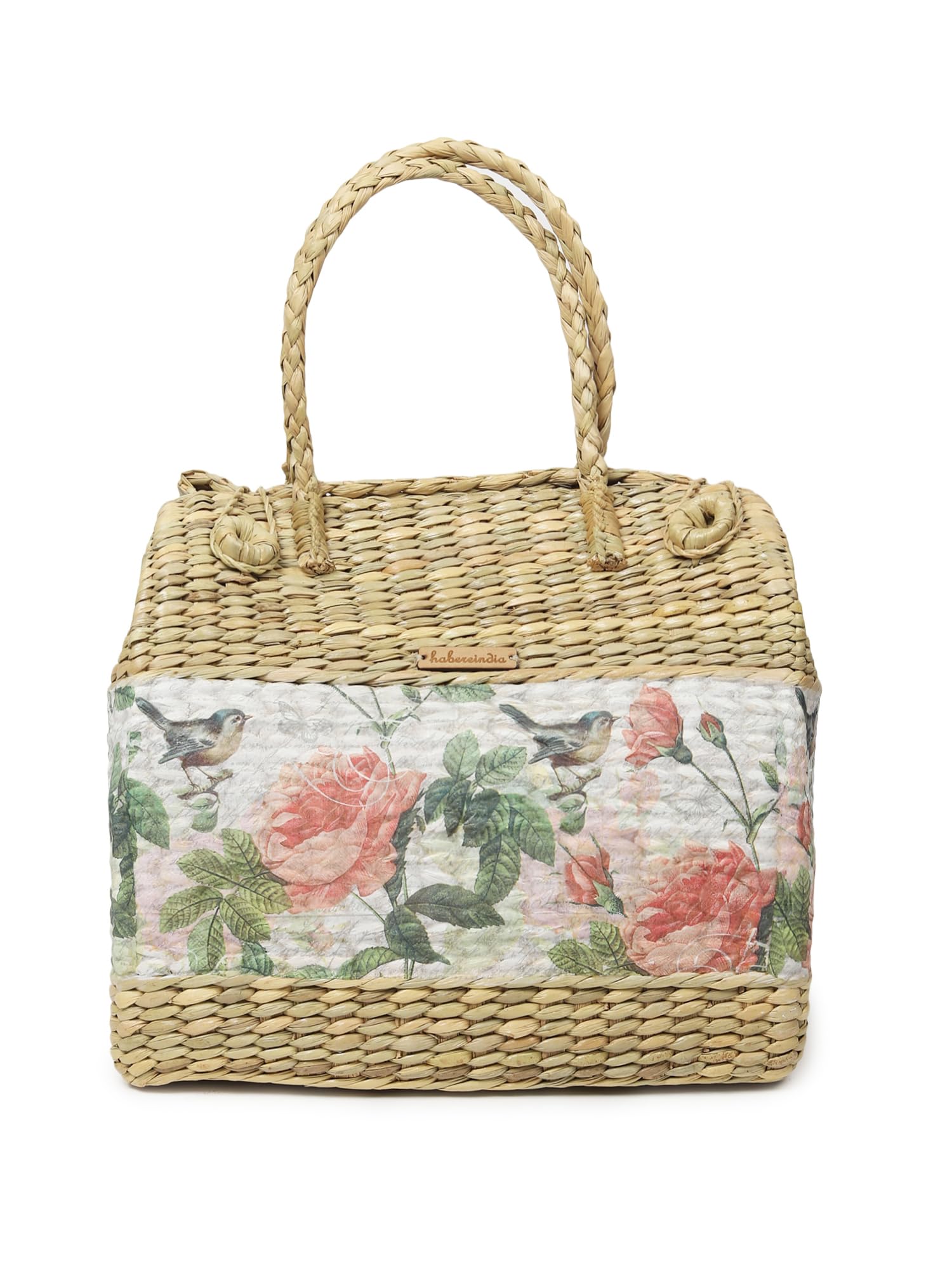 Habere India-All the Cultures Fabricating India Picnic Baskets | Lunch Basket | Travel Basket | Jute Basket | Cane Basket for Gifting | Wicker Basket (Design 01) (B0CP2R53ZG) Amazon Price History, Amazon Price Tracker
