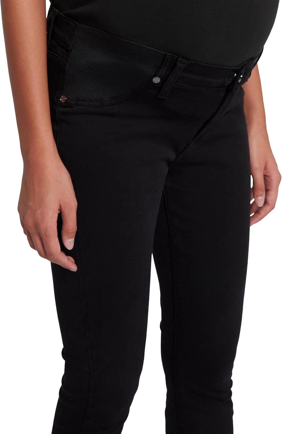 7 For All Mankind Women's [Maternity] The Ankle Skinny Fit Jeans, Black - Image 3