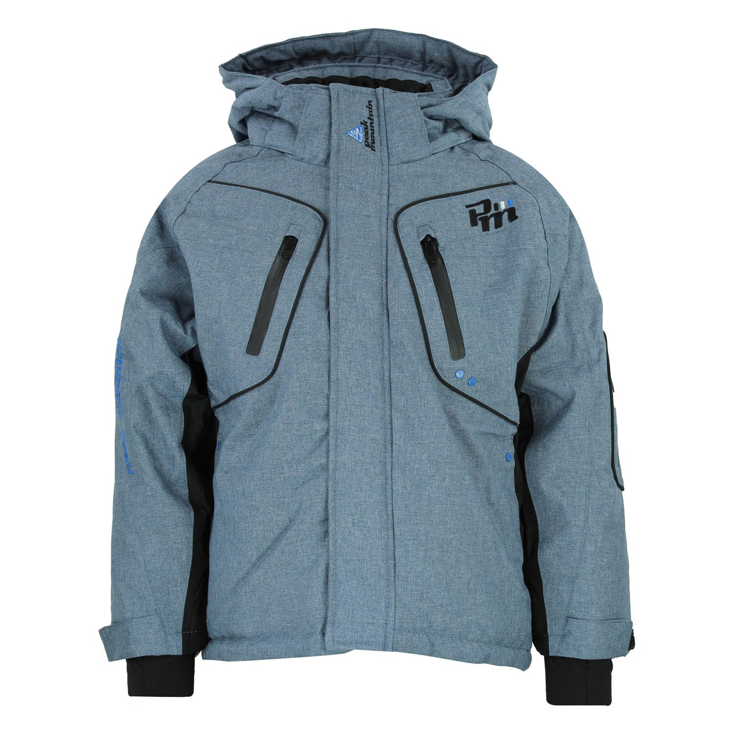 Peak Mountain - Giubbotto di Sci Ragazzo ECAMATE38-blu-4 Anni