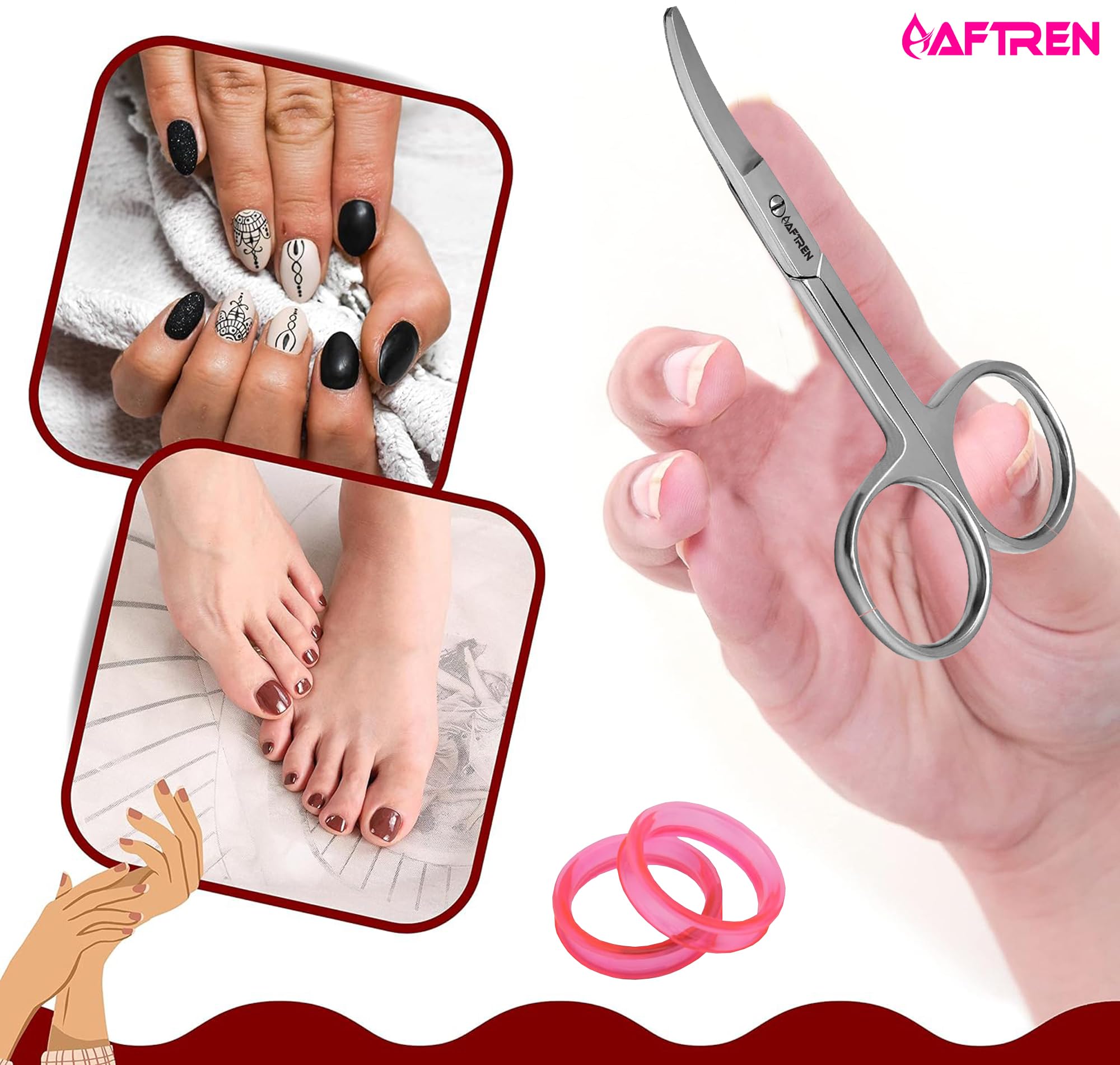 Ciseaux à ongles pour bébé Coupe-ongles de sécurité Coupe-ongles pour bébé Outil de manucure pratique en acier inoxydable pour soins des ongles