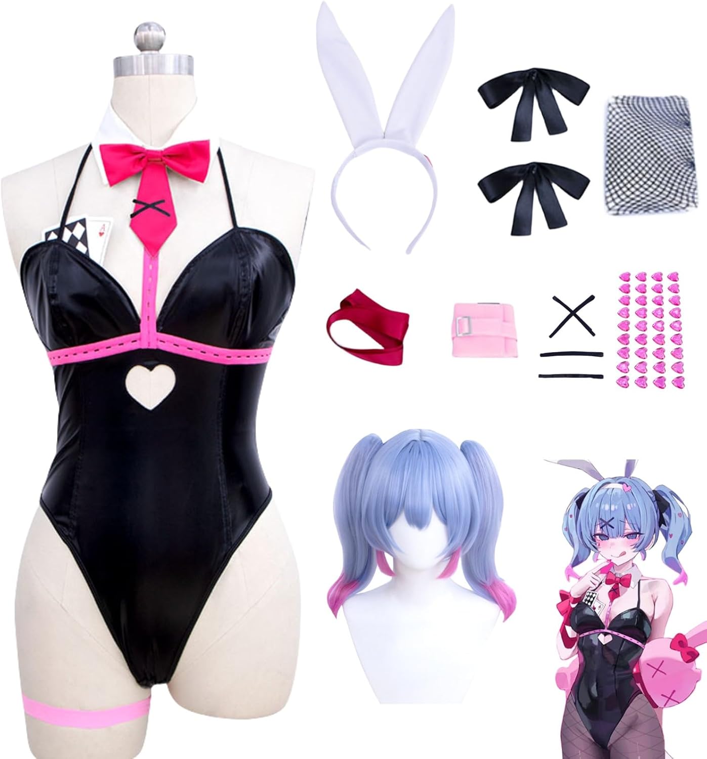 Amazon.co.jp: [CHIASA] 初音ミク コスプレ衣装セット ラビットホール 