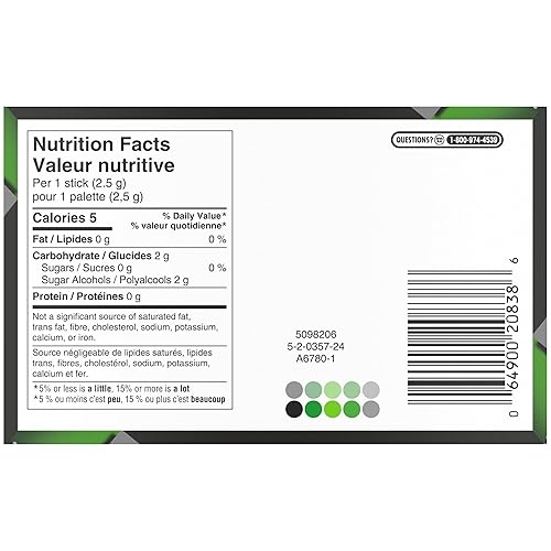 Vista 3 de Wrigley 5 Rain-Tingling Menta verde, 10 unidades / 150 palos en total