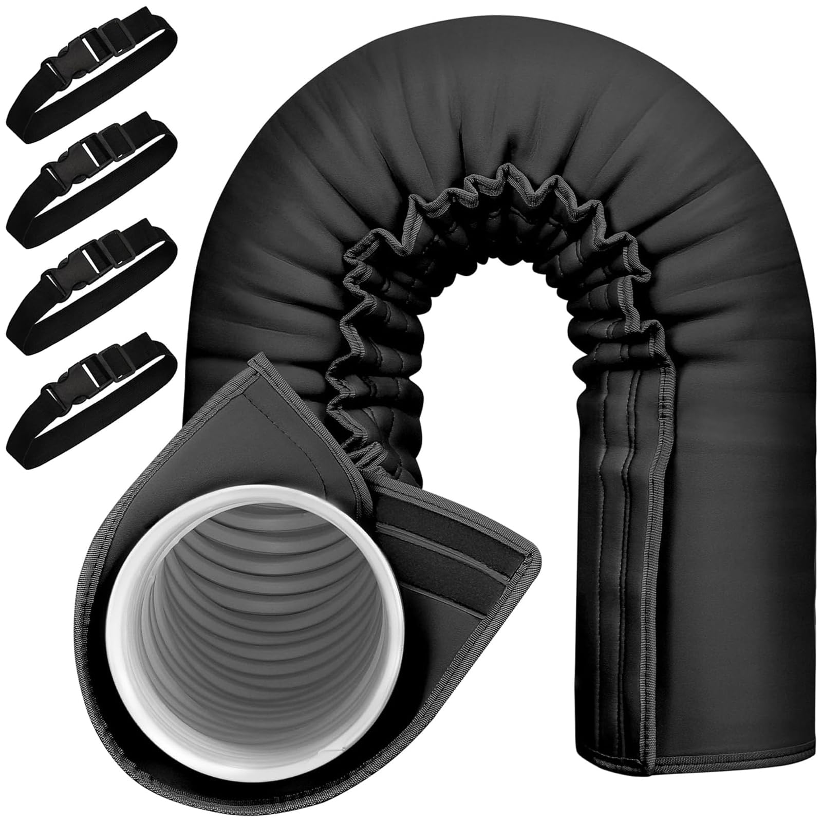Manchon d'isolation Portable pour Tuyau de Climatisation, Protection Portable pour Tuyau de Climatisation, Isolation Tuyau Climatiseur, Gaine Isolante pour Tuyau de Climatiseur de 5 et 5,9 Pouces