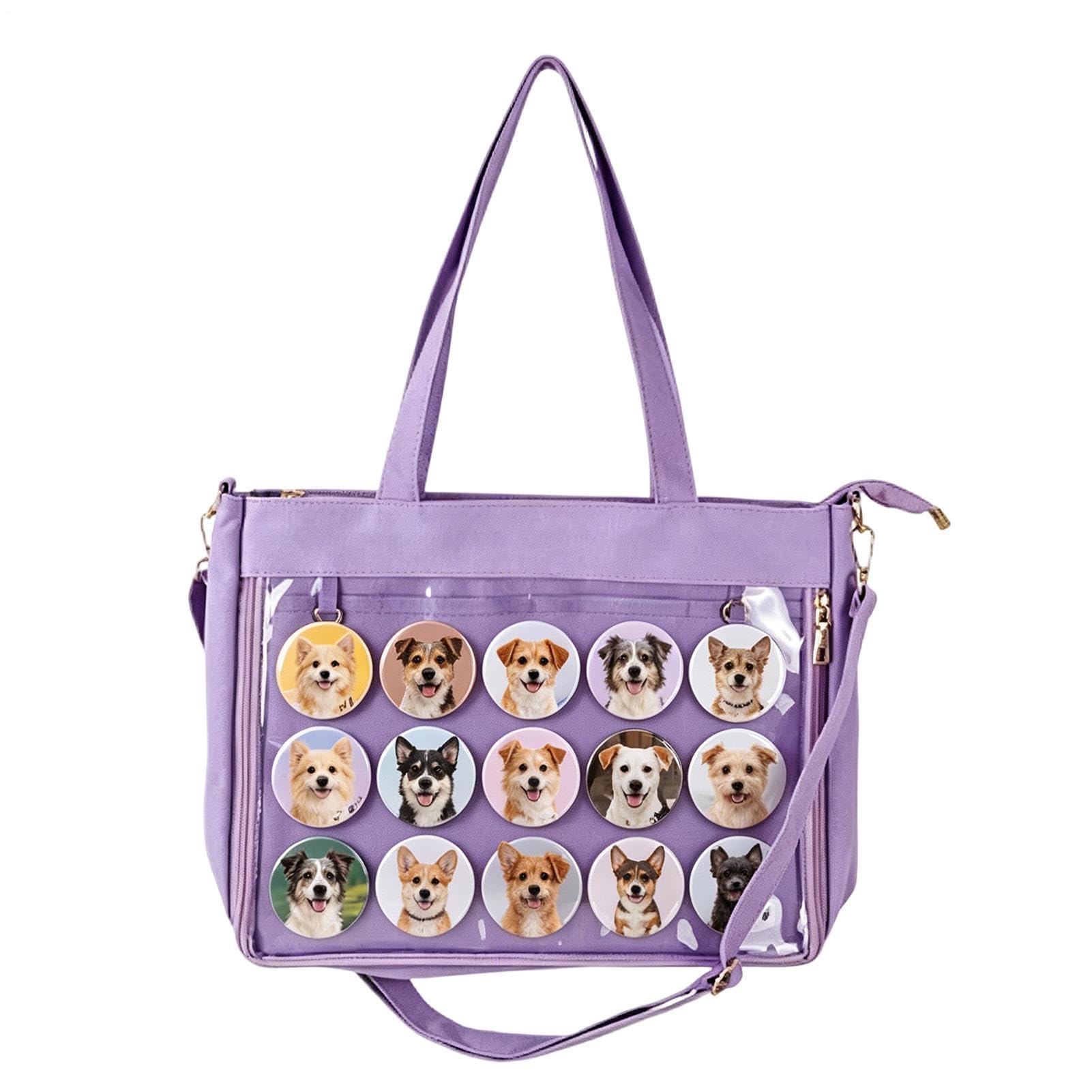 Sac à bandoulière en toile grande capacité pour femme et fille
