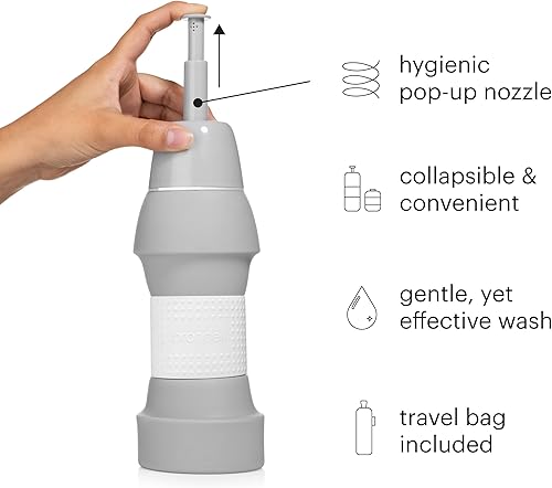 Miniatura 3 de Brondell Bidet GoSpa - Bidé de viaje plegable, compacto y discreto, con bolsa de viaje, 16.9 fl oz, en gris