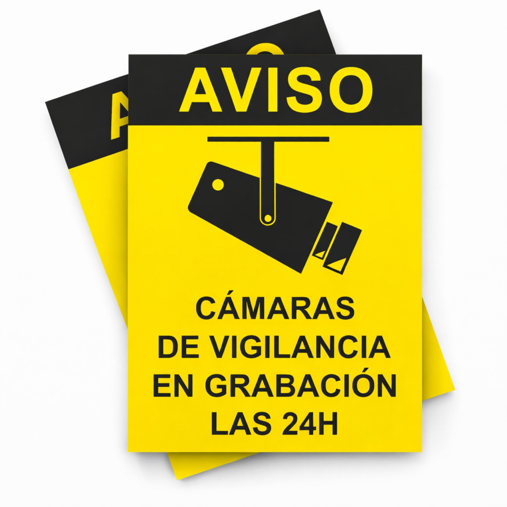Cartel de 18x25 cm PVC 2mm Señal de Seguridad Industrial y Uso de EPIS (Camara grabando)