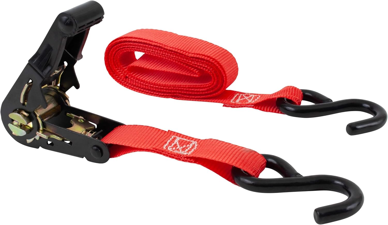 Mytee Products (20 Pack) 1" x 10' Ratchet Strap with S Hook - Red