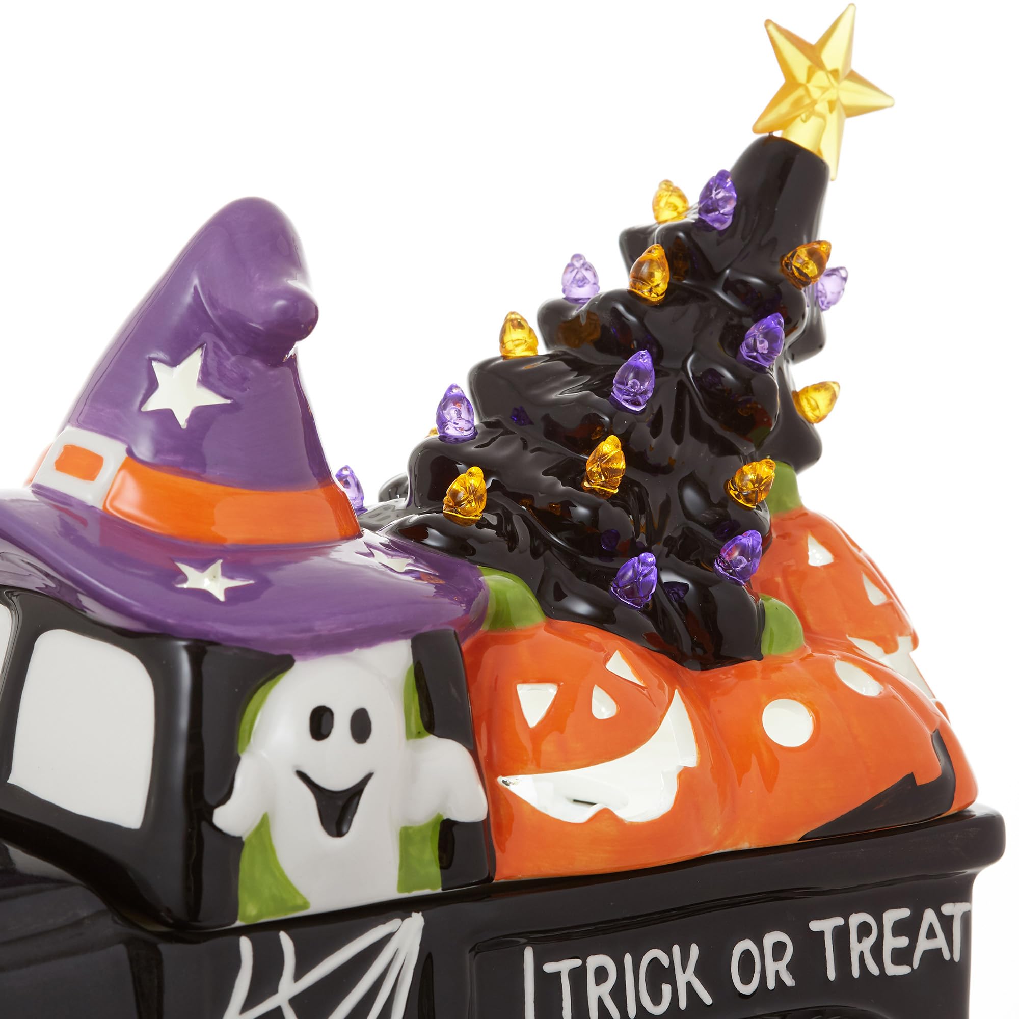 Amazon.com: Casafield Ceramic Halloween Trick or Treat Truck, Hand