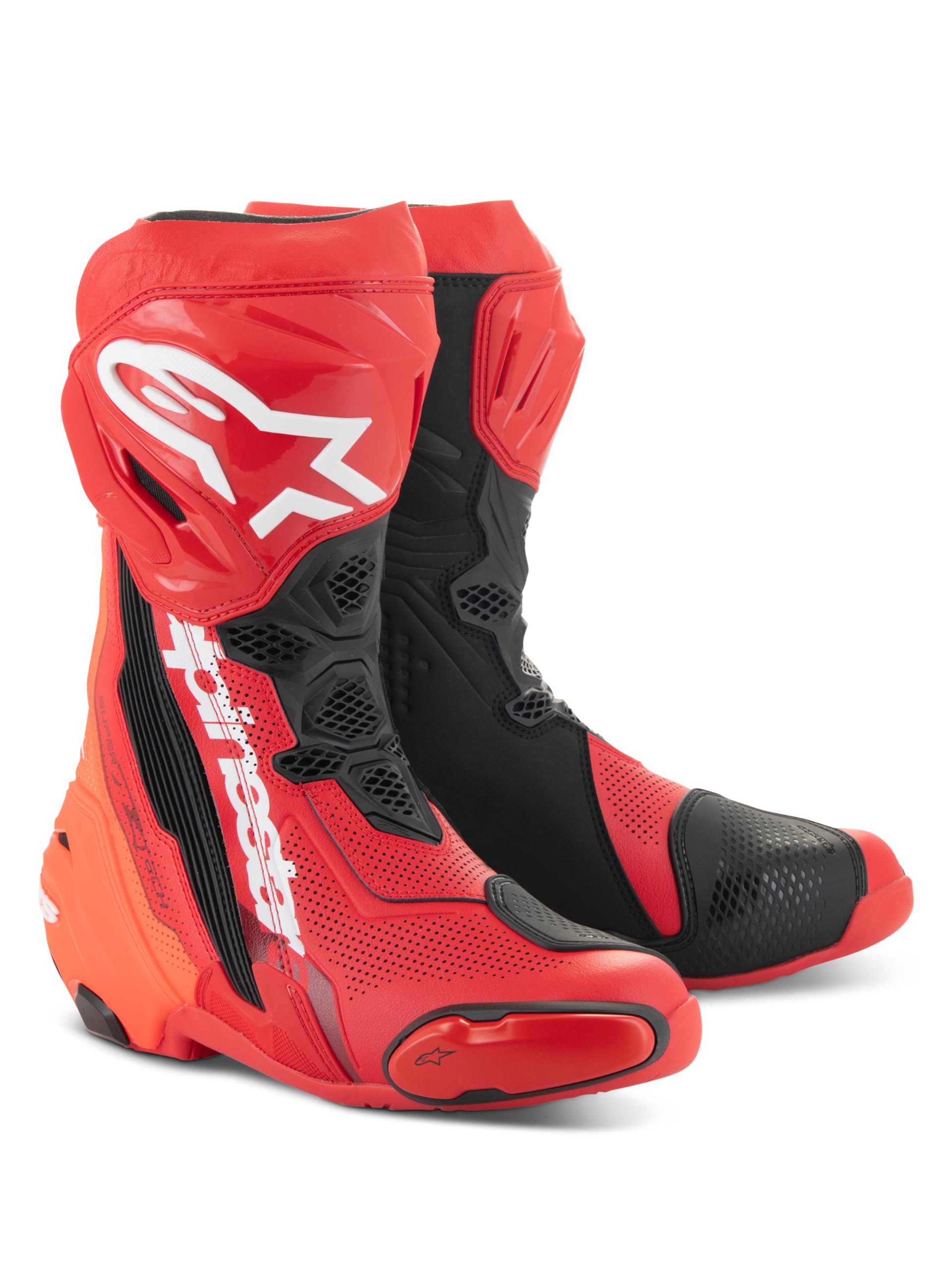 Alpinestars Supertech R Vented Racing Motorcycle Boots, CE-Certified, Lightweight, Advanced Ventilation & Grip