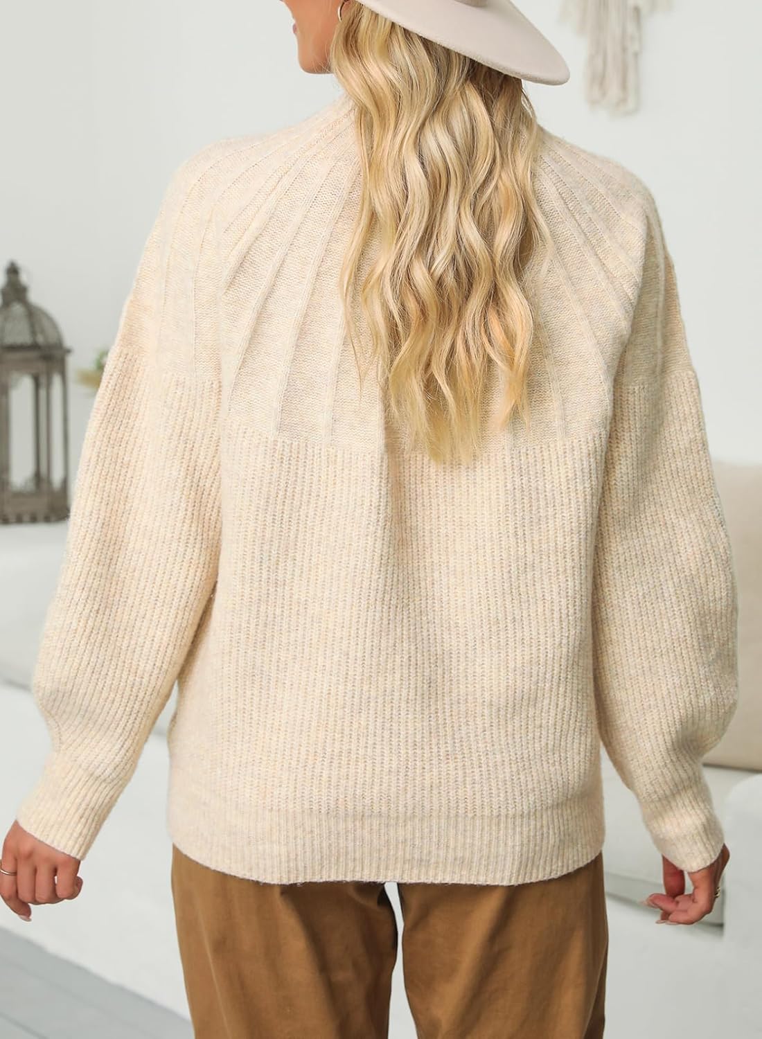 Dokotoo Women‘s Turtleneck Oversized Sweaters Long Sleeve Pullover Knit Mock Neck Tops - Image 4